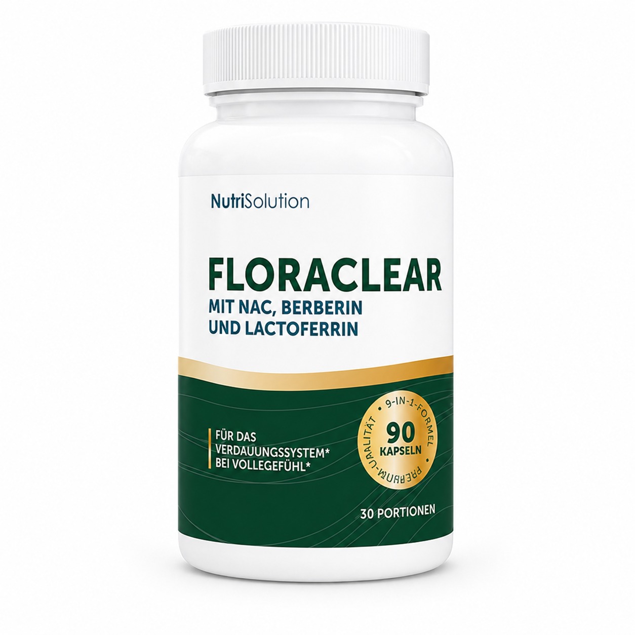 FloraClear by Nutrisolution – cranberry and D-mannose urinary comfort supplement bottle